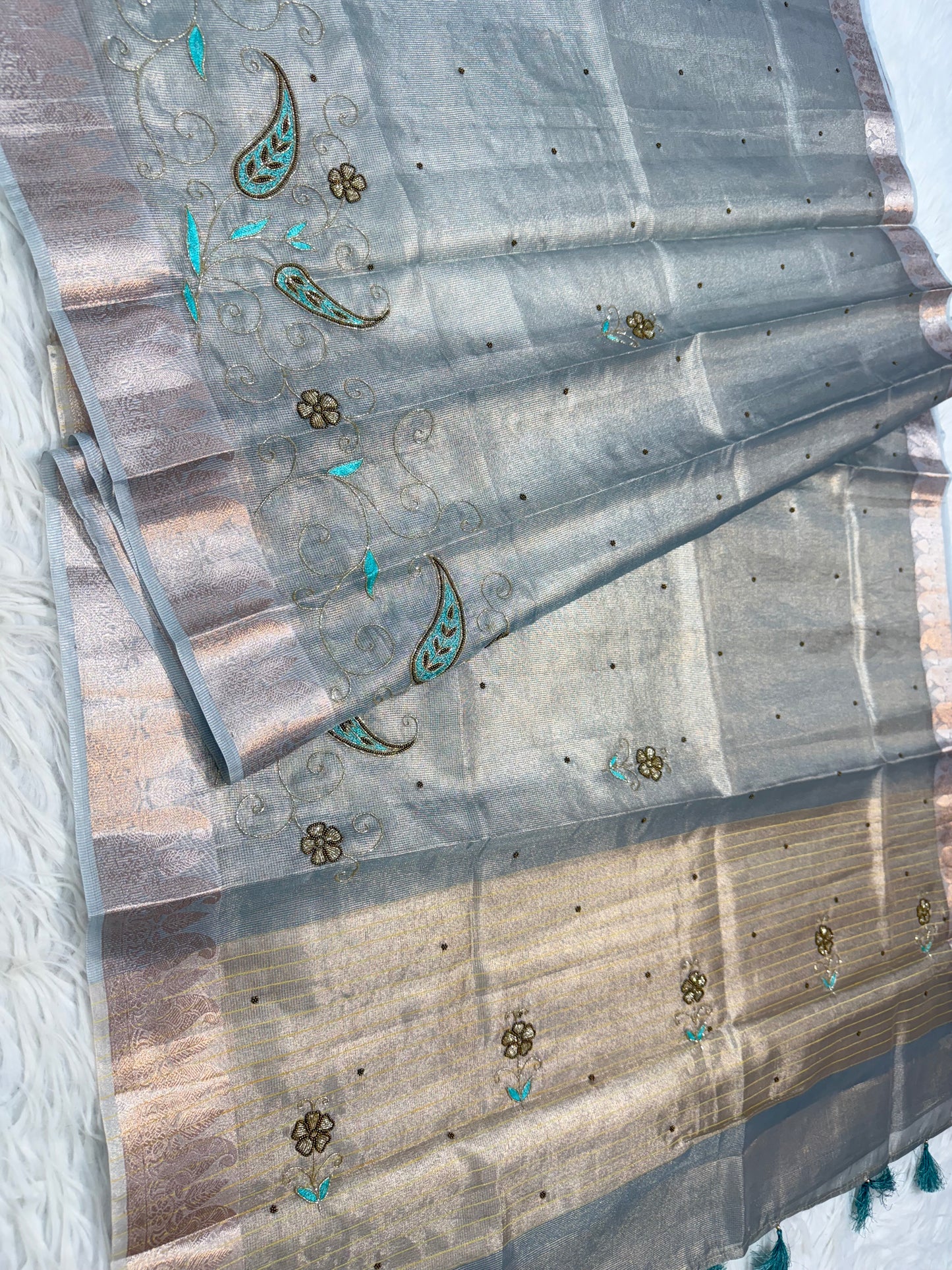 tissue kota handwork banarasi saree