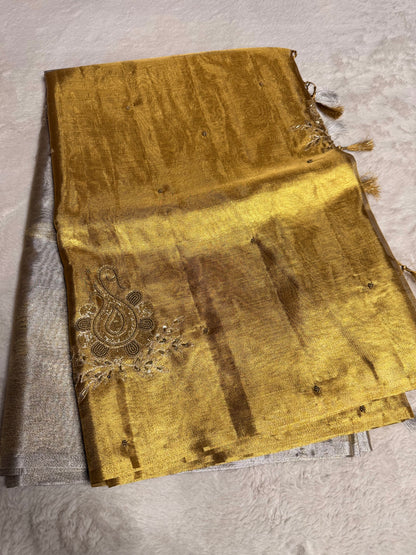 Sona chandi premium tissue Handwork Premium Banarasi Saree