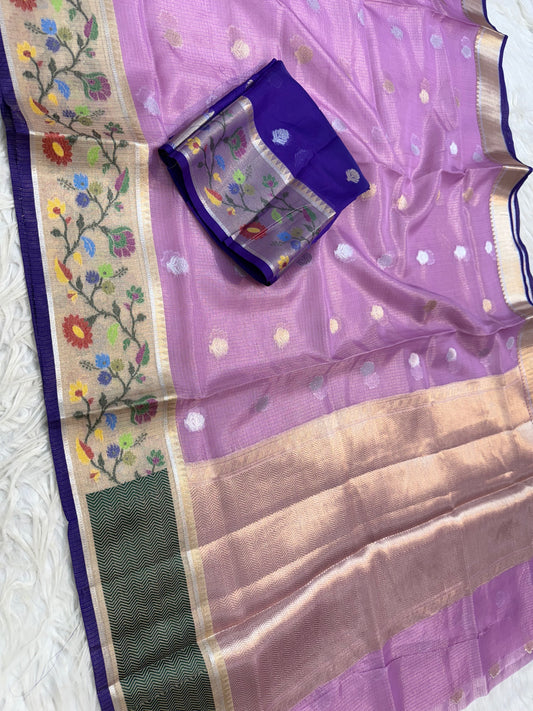 tissue kota paithani border banarasi saree
