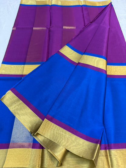 Multicolour shade premium soft silk Banarasi saree