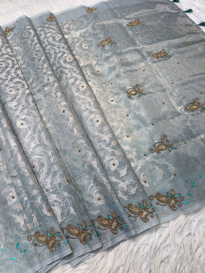 Tissue Kota handwork Banarasi Sarees