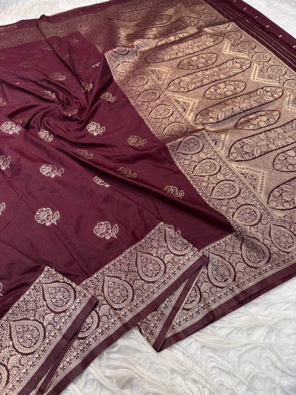 Wine premium soft silk saree