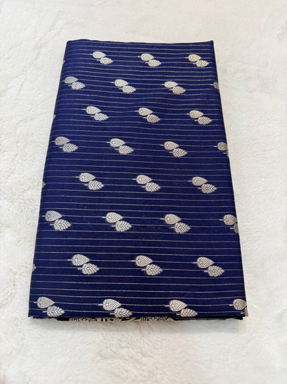 Navy Blue shade katan Banarasi silk Saree