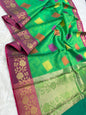Kora muslin silk Banarasi saree