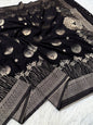 Black shade georgatte Banarasi saree