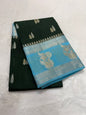Mehandi & sea green shade raw mango Banarasi premium Banarasi saree