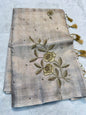 Beige shade tissue kota designer hand work Banarasi saree