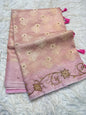 Pink shade tissue kota handwork premium Banarasi saree