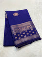 Navy shade raw mango  premium Banarasi saree