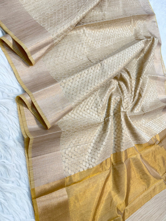 Banarasi semi tusar jute saree