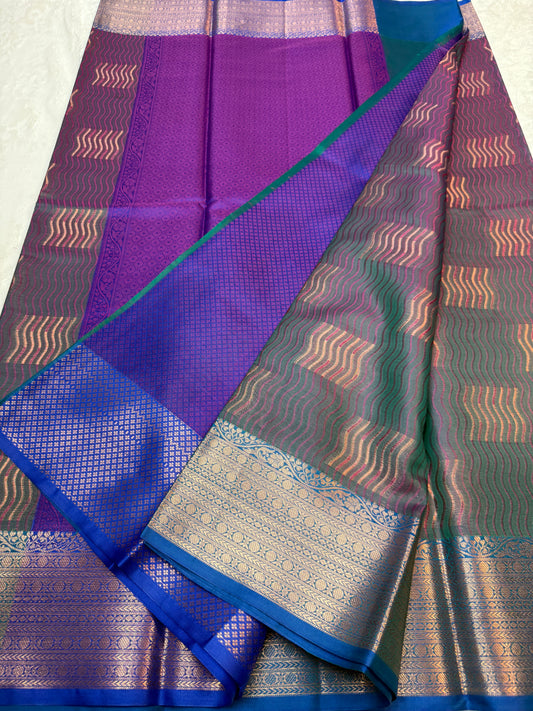 Multicolor silky milky Premium Banarasi Saree