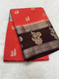 Cherry & wine shade raw mango Banarasi premium Banarasi saree
