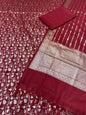 Rani  Cotton Silk Banarasi Three Piece suite