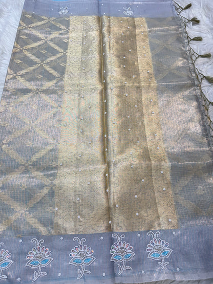 Tissue kota handwork Banarasi saree