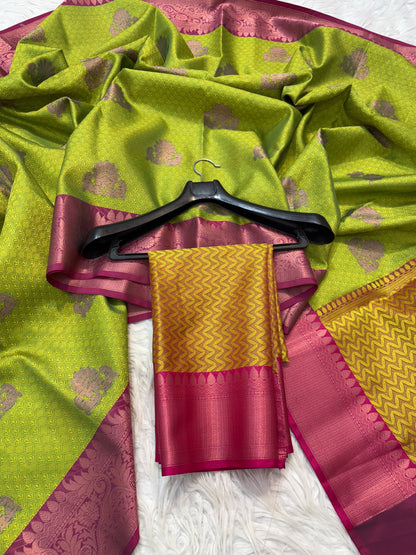 Kora muslin silk Banarasi saree