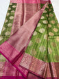 Multicolour khadi silk Banarasi saree