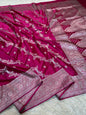 Royal pink shade premium mashru katan Banarasi saree