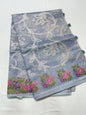 Powder blue shade tissue kota embroidery primum Banarasi saree