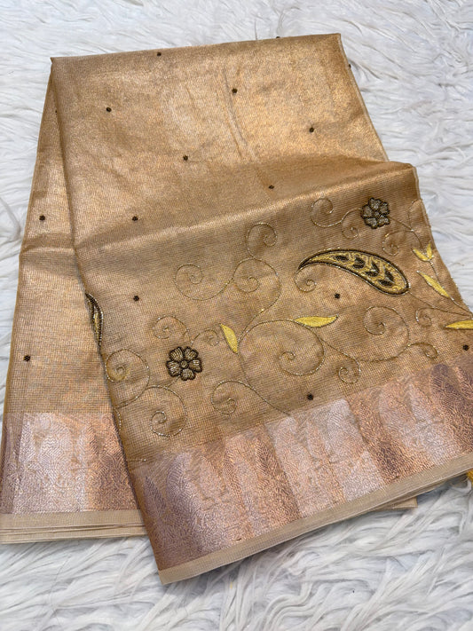 tissue kota handwork banarasi saree