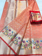 Orang & multicolour shade tissue kota premium paithani border designer banarasi saree