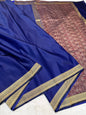 Navy shade mashru silk premium Banarasi silk Saree