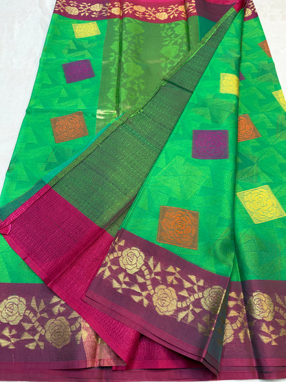 Multicolour shade kora  silk premium Banarasi saree