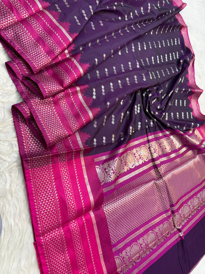 Magenta royal pink shade premium soft silk Banarasi saree