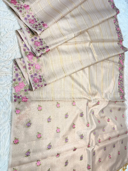 Banarasi Tissue embroidery saree