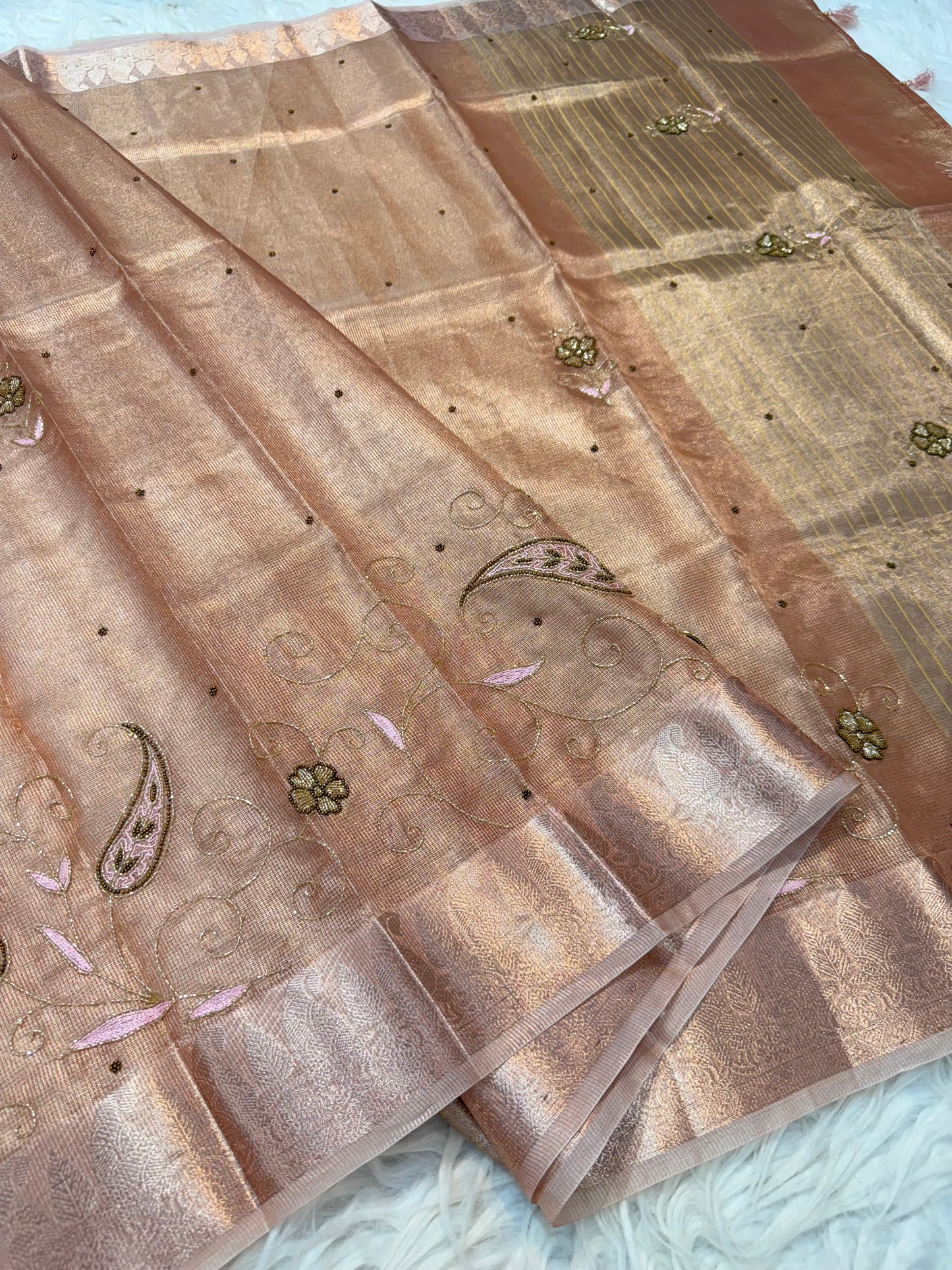 tissue kota handwork banarasi saree
