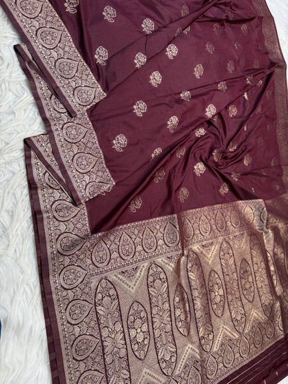 Wine premium soft silk saree