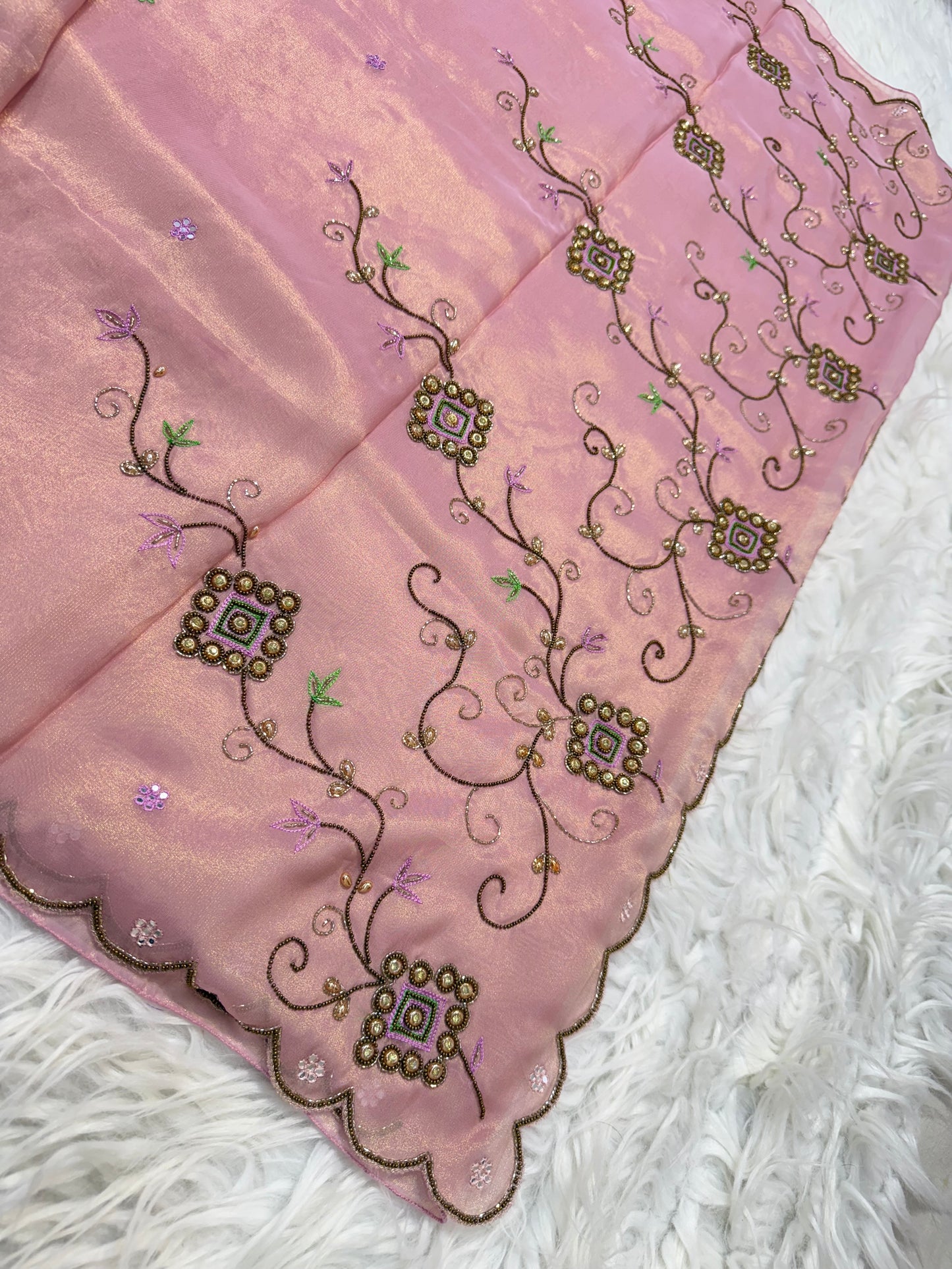 Tissue zardosi work fancy party wear