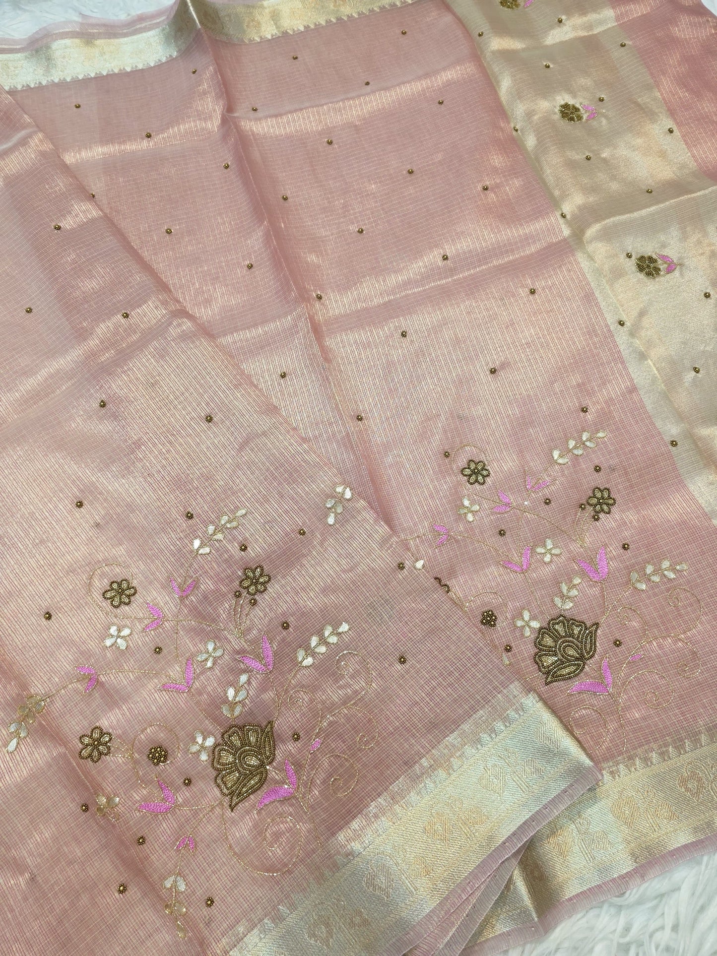tissue kota handwork banarasi saree