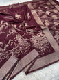 Wine premium soft silk saree