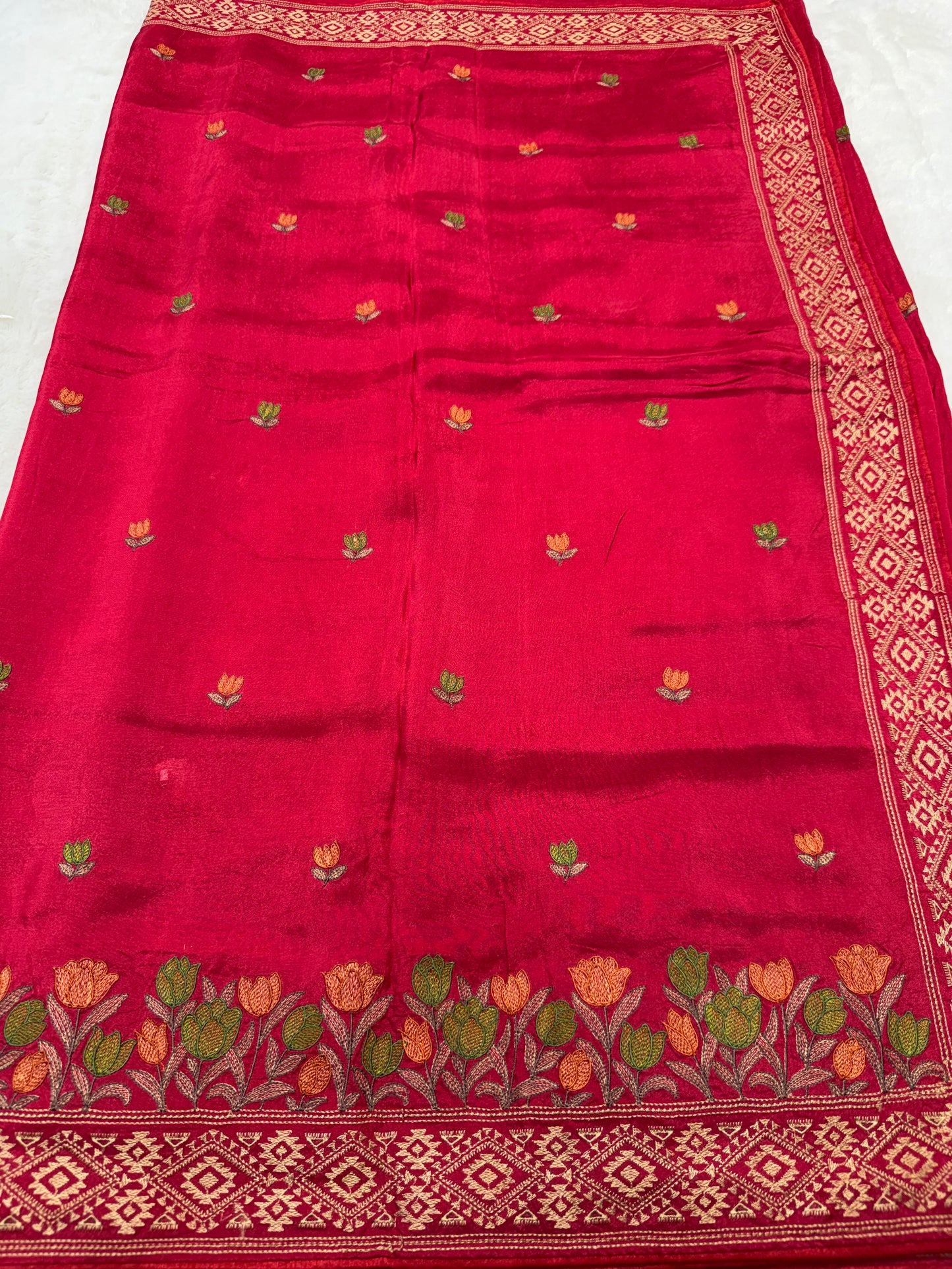 Mharani shade viscose embroidery premium designer saree