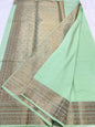 Pista green shade  Raw mango soft silk banarasi saree