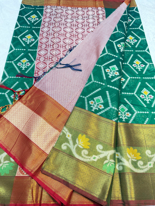 Multicolour cotton silk premium Banarasi saree