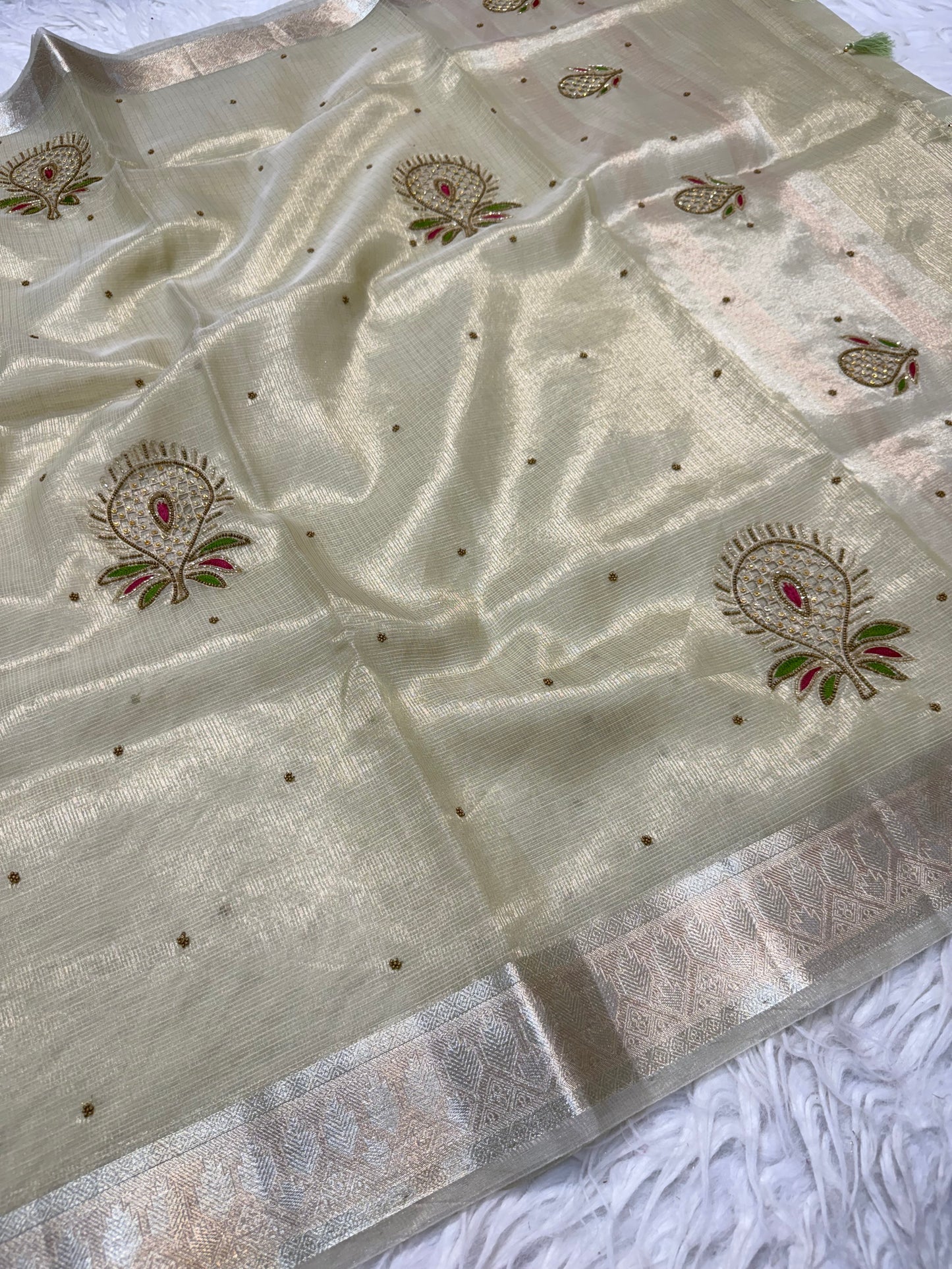tissue kota handwork banarasi saree se