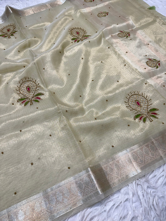 tissue kota handwork banarasi saree se