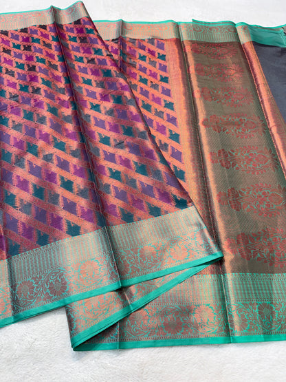 Multicolour cotton silk premium Banarasi saree
