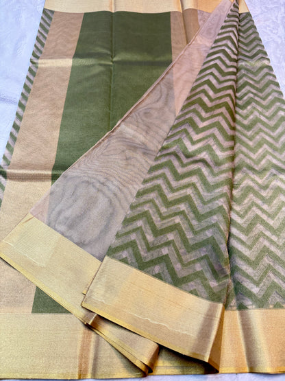 Multicolour shade supernet silk premium  Banarasi saree