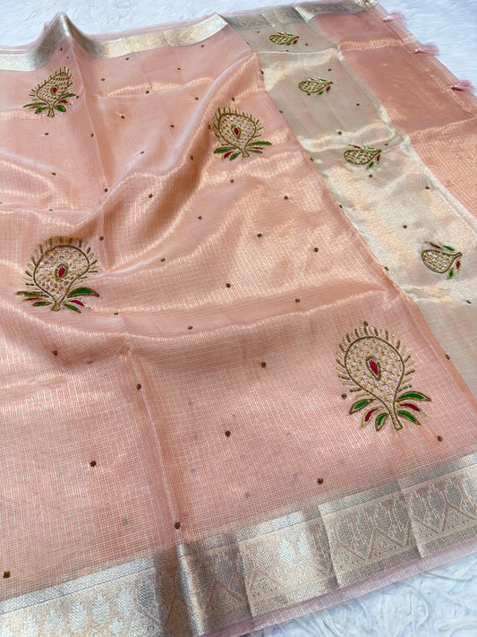 tissue kota handwork banarasi saree se