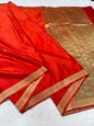 Red shade mashru silk premium Banarasi silk Saree
