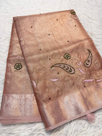 tissue kota handwork banarasi saree