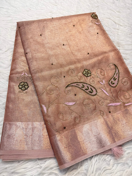tissue kota handwork banarasi saree