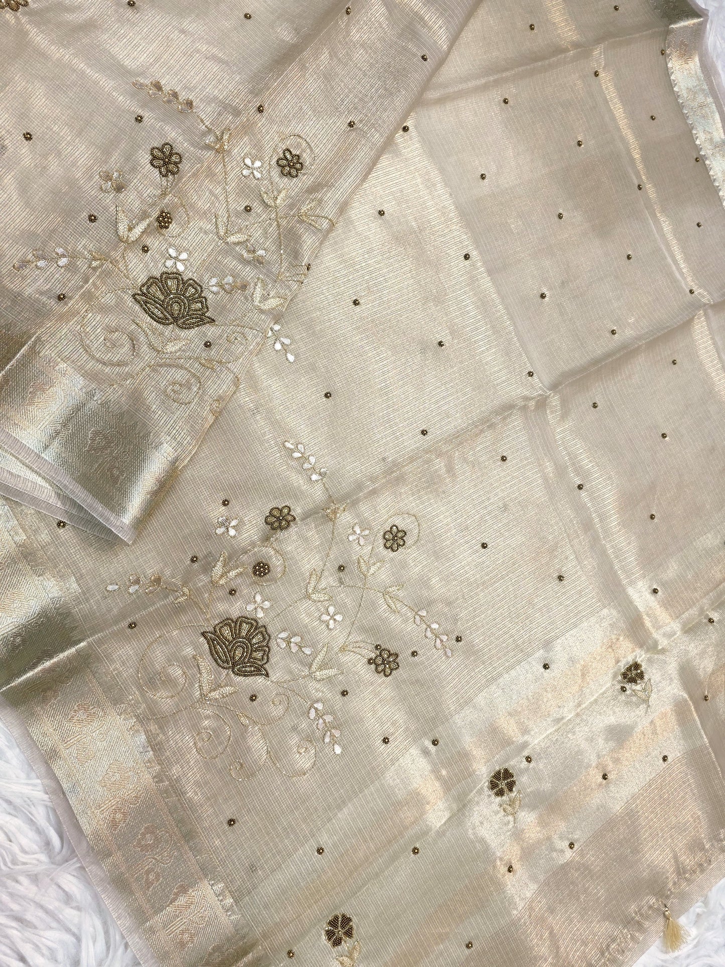 tissue kota handwork banarasi saree