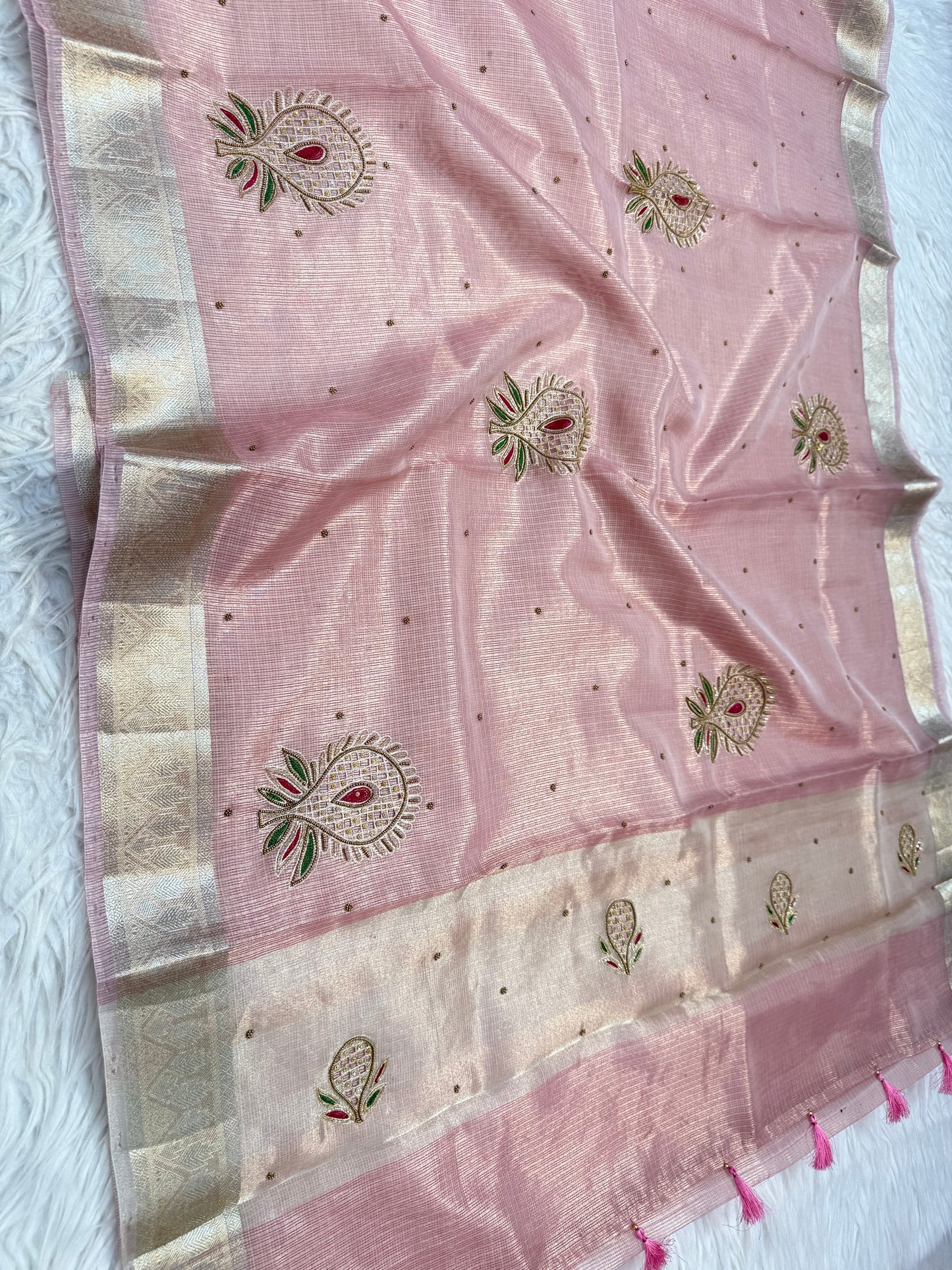 tissue kota handwork banarasi saree se