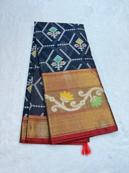 Multicolour cotton silk premium Banarasi saree