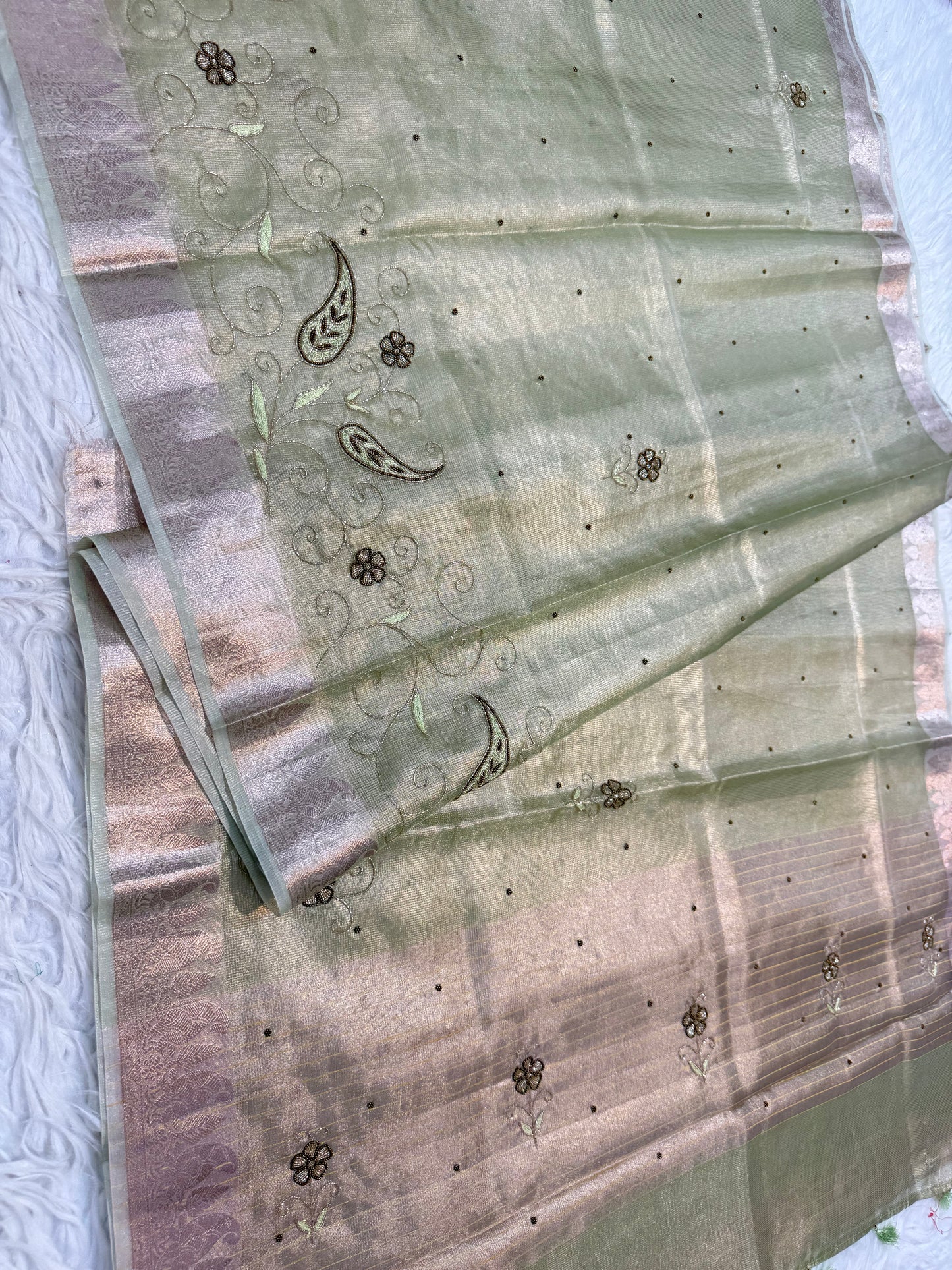 tissue kota handwork banarasi saree