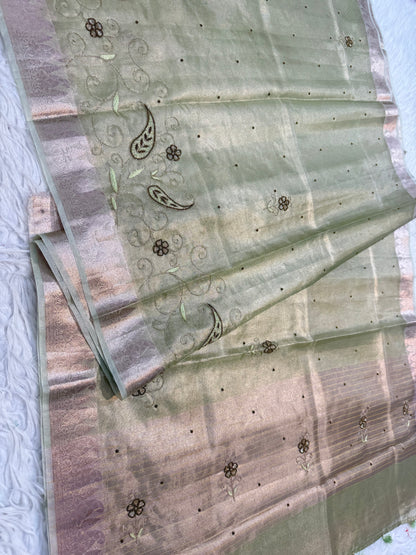 tissue kota handwork banarasi saree