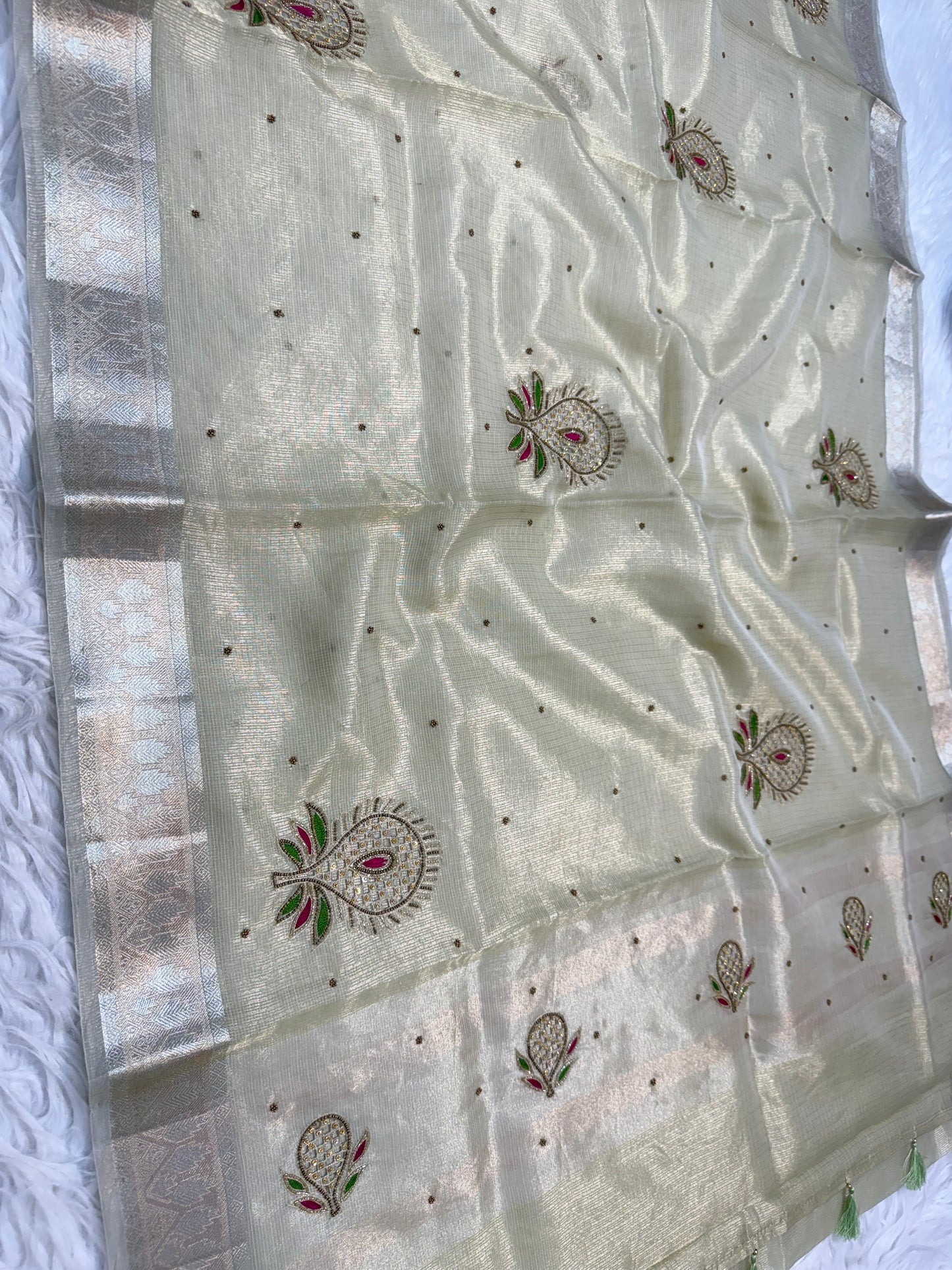 tissue kota handwork banarasi saree se